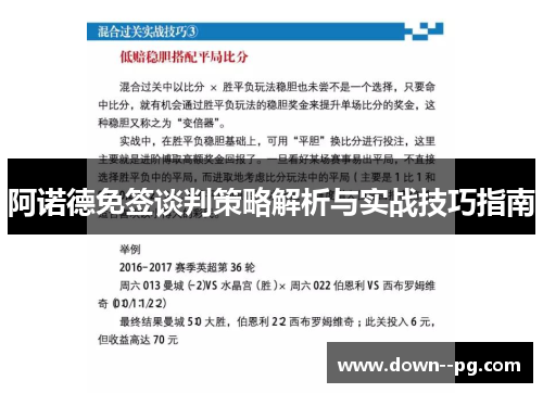 阿诺德免签谈判策略解析与实战技巧指南