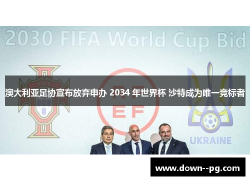 澳大利亚足协宣布放弃申办 2034 年世界杯 沙特成为唯一竞标者
